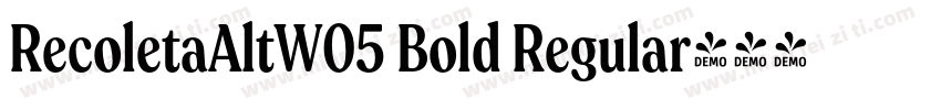 RecoletaAltW05 Bold Regular字体转换